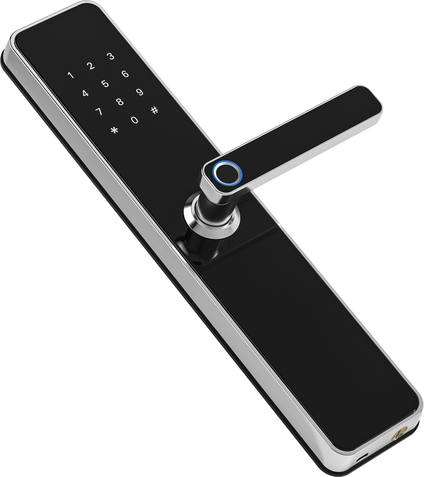 LOK1001P front panel, angled