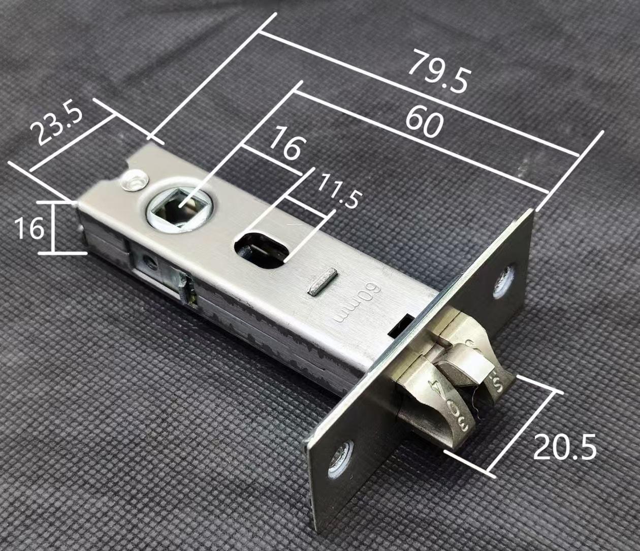 Single-Latch Lock Body 60 - Stainless Steel
